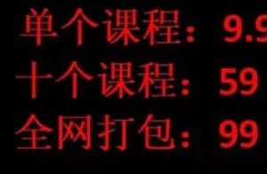 揭秘抖音9.9元卖二手课月入10w+玩法，适合小白的网络搬砖长期项目！