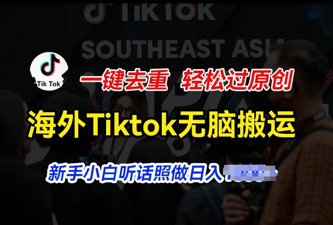 海外Tiktok短视频无脑搬运,一键去重轻松过原创,新手小白听话照做日入几张【揭秘】插图 海外Tiktok短视频无脑搬运,一键去重轻松过原创,新手小白听话照做日入几张【揭秘】