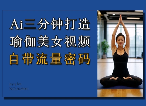 Ai3分钟打造瑜伽美女视频,自带流量密码插图 Ai3分钟打造瑜伽美女视频,自带流量密码
